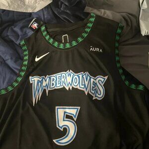 Anthony Edwards #5 Minnesota Timberwolves Retro Jersey Size Large